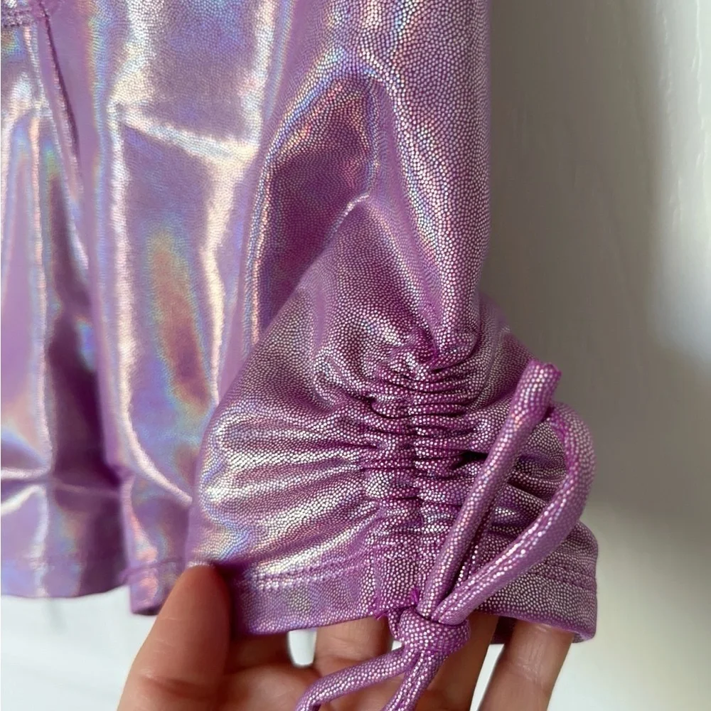 Justice High Waist Pink Shimmer Shorts